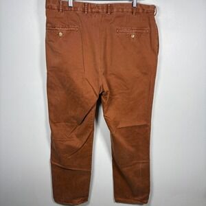 Peter Millar Mens 36 Rust Orange Pima Cotton Flat Front Chino Pants Straight Leg